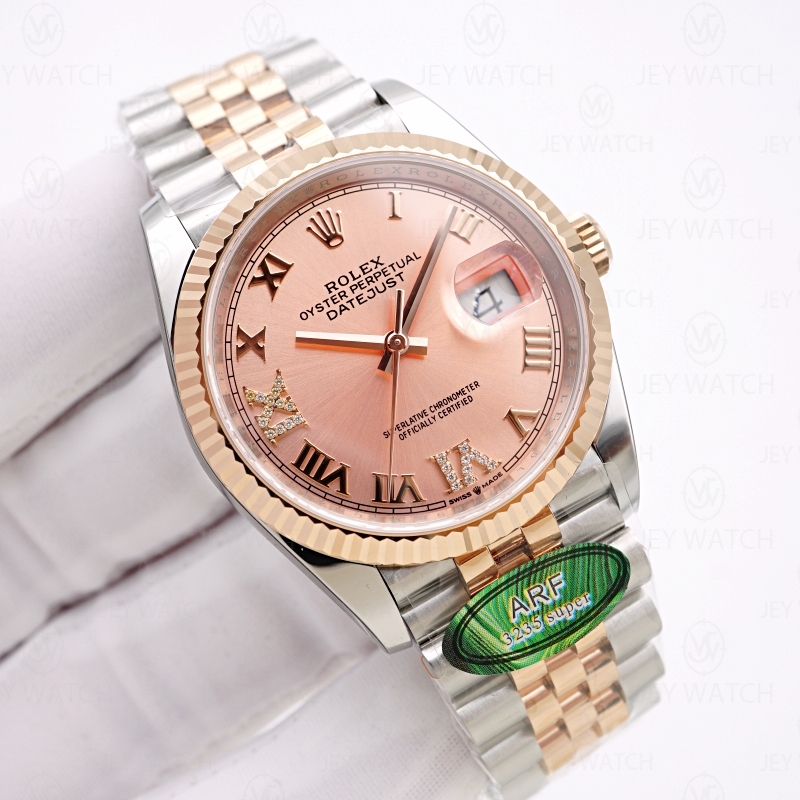 ARF/롤렉스 데이저스트 주빌리 36mm 에버로즈 콤비 로만