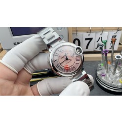 AF/까르띠에 발롱블루 33MM 핑크 로만 W6920100